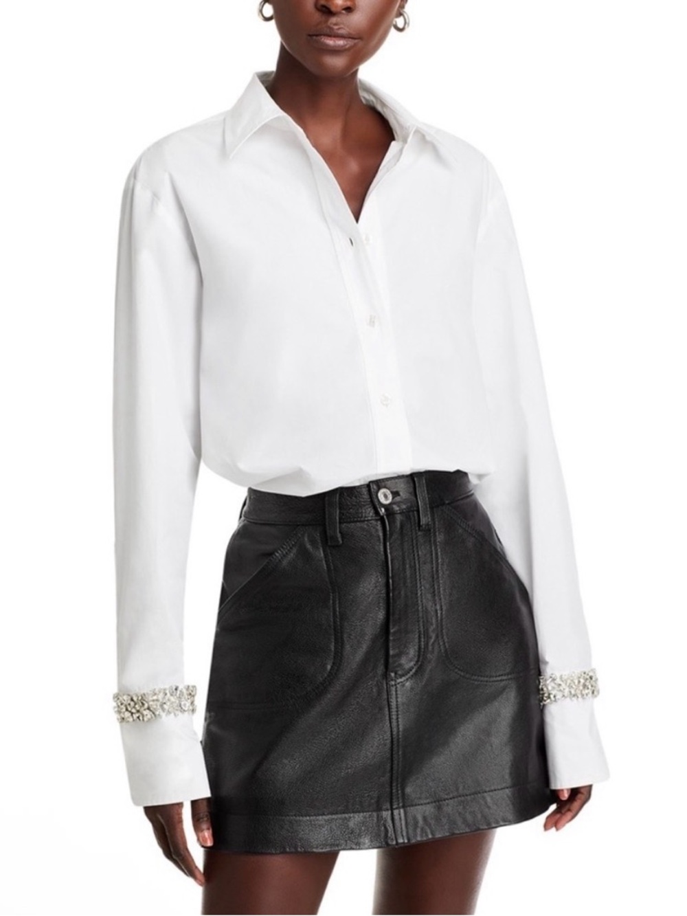 A.L.C. Calvin White Button-Up Shirt